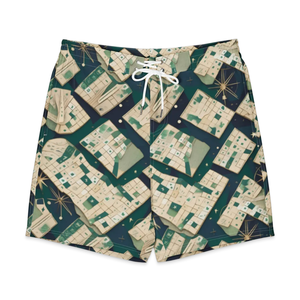 Celestial Cartography on Men's Board Shorts — Front