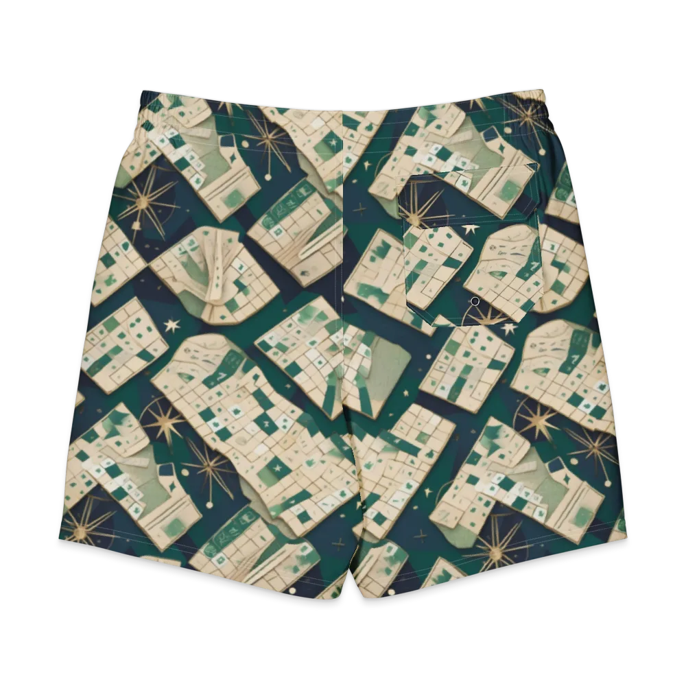 Celestial Cartography on Men's Board Shorts — Back
