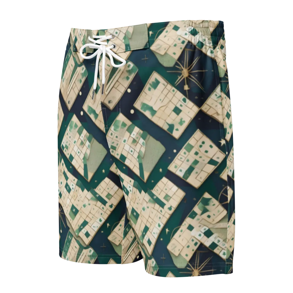 Celestial Cartography on Men's Board Shorts — Front