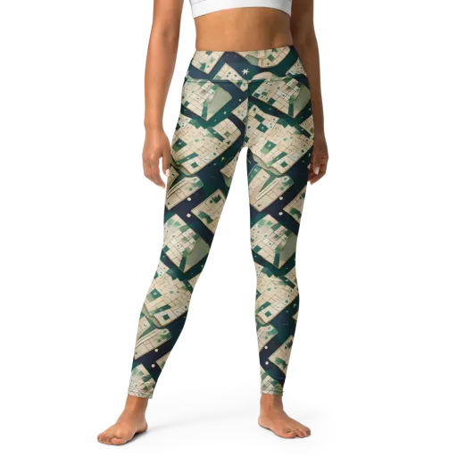 Celestial Cartography on a Yoga Leggings