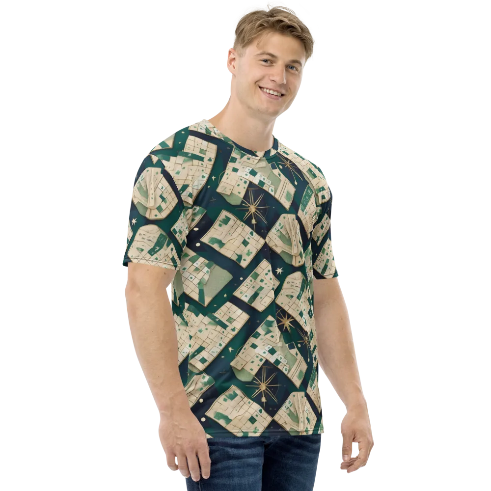 Celestial Cartography on Men's Crew Neck T-Shirt — Right