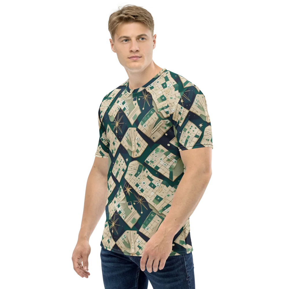 Celestial Cartography on Men's Crew Neck T-Shirt — Left