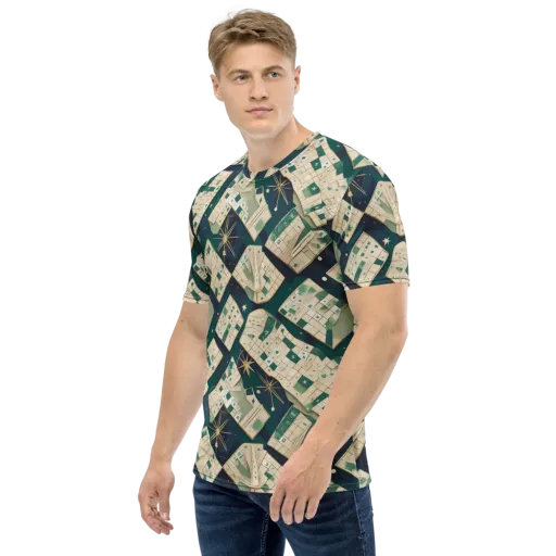 Celestial Cartography on a Men's Crew Neck T-Shirt