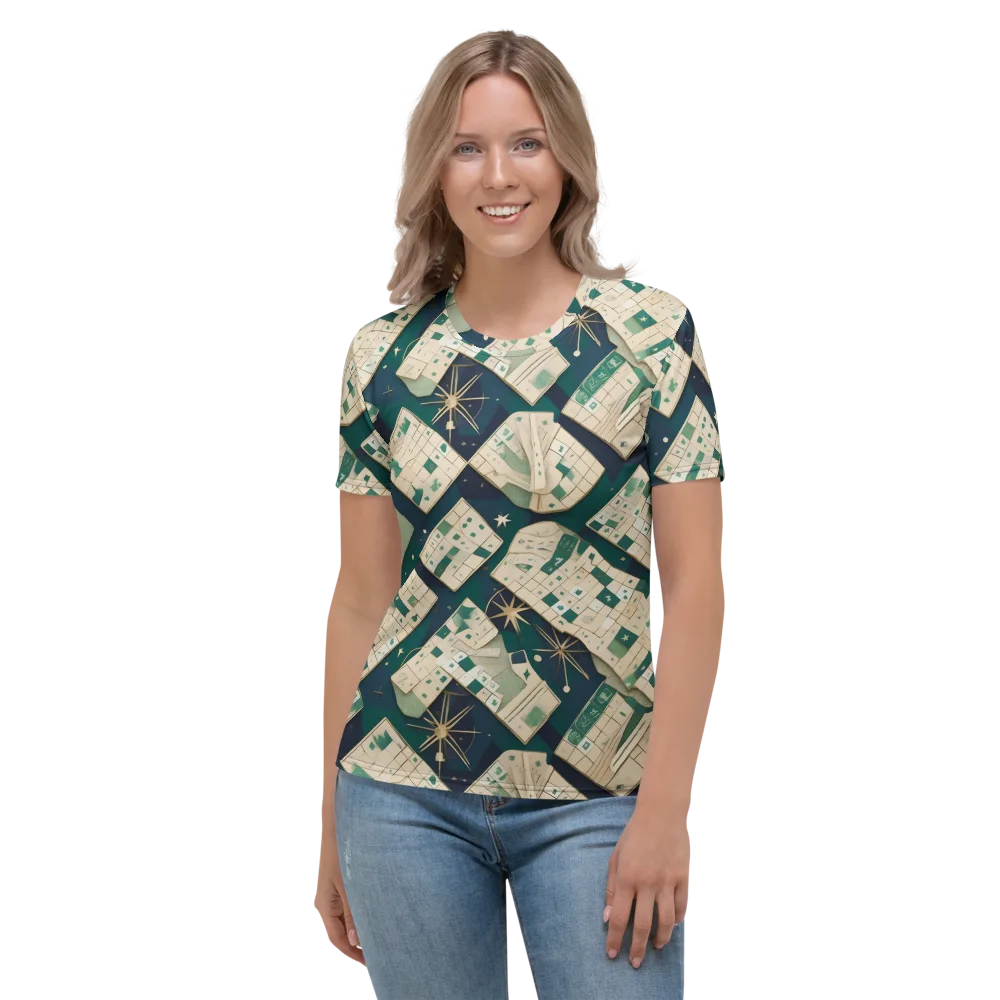 Celestial Cartography on Women's Crew Neck T-Shirt — Front