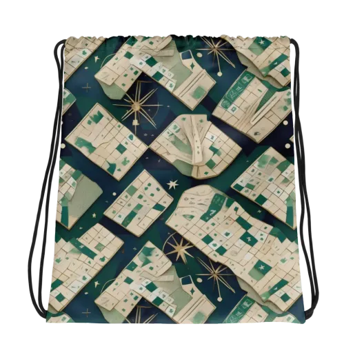 Celestial Cartography on a Drawstring Bag