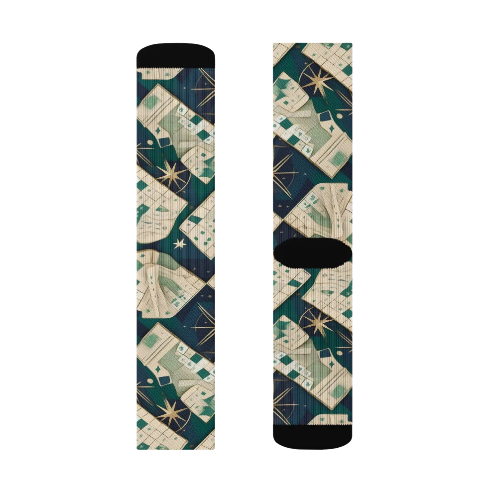 Celestial Cartography on Socks — Left Sock