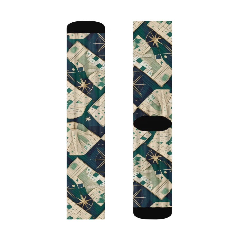 Celestial Cartography on Socks — Right Sock