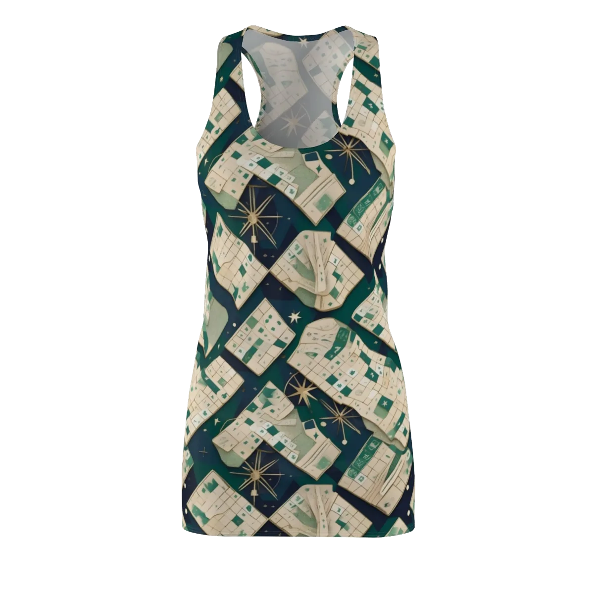 Celestial Cartography on Racerback Dress — Front