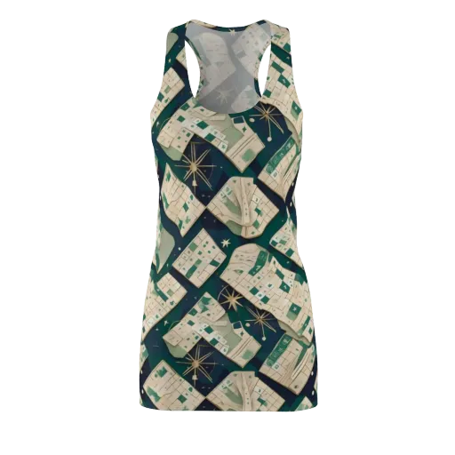 Celestial Cartography on a Racerback Dress