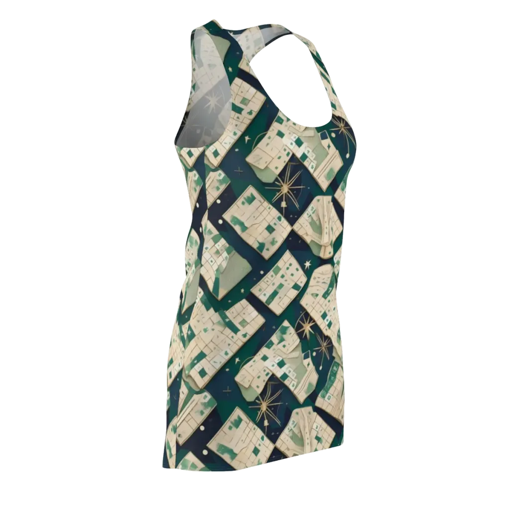 Celestial Cartography on Racerback Dress — Front Side