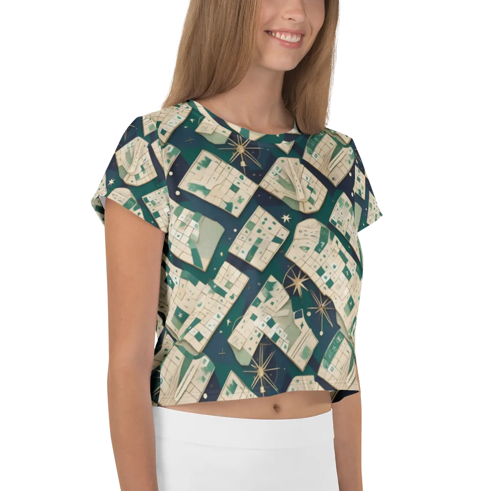 Celestial Cartography on Crop Tee — Right