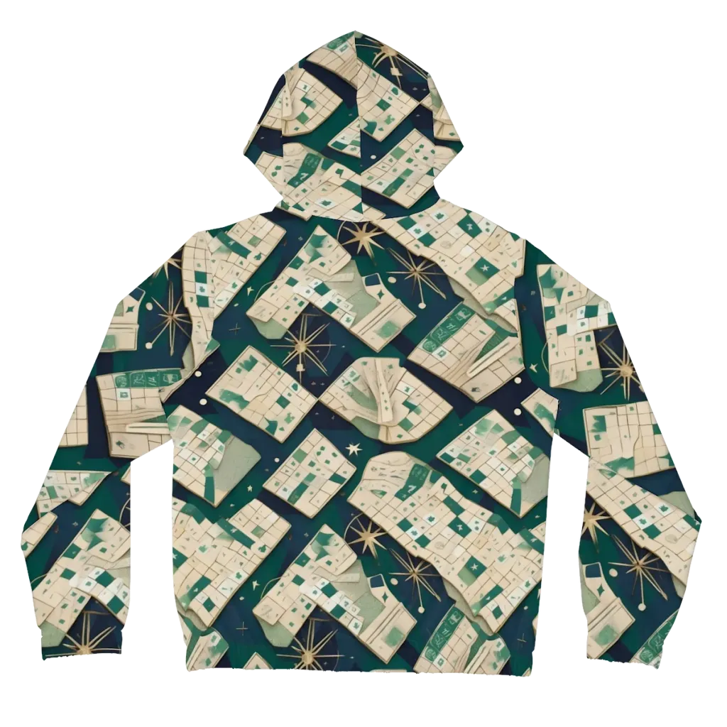 Celestial Cartography on Women's Full-Zip Hoodie — Back