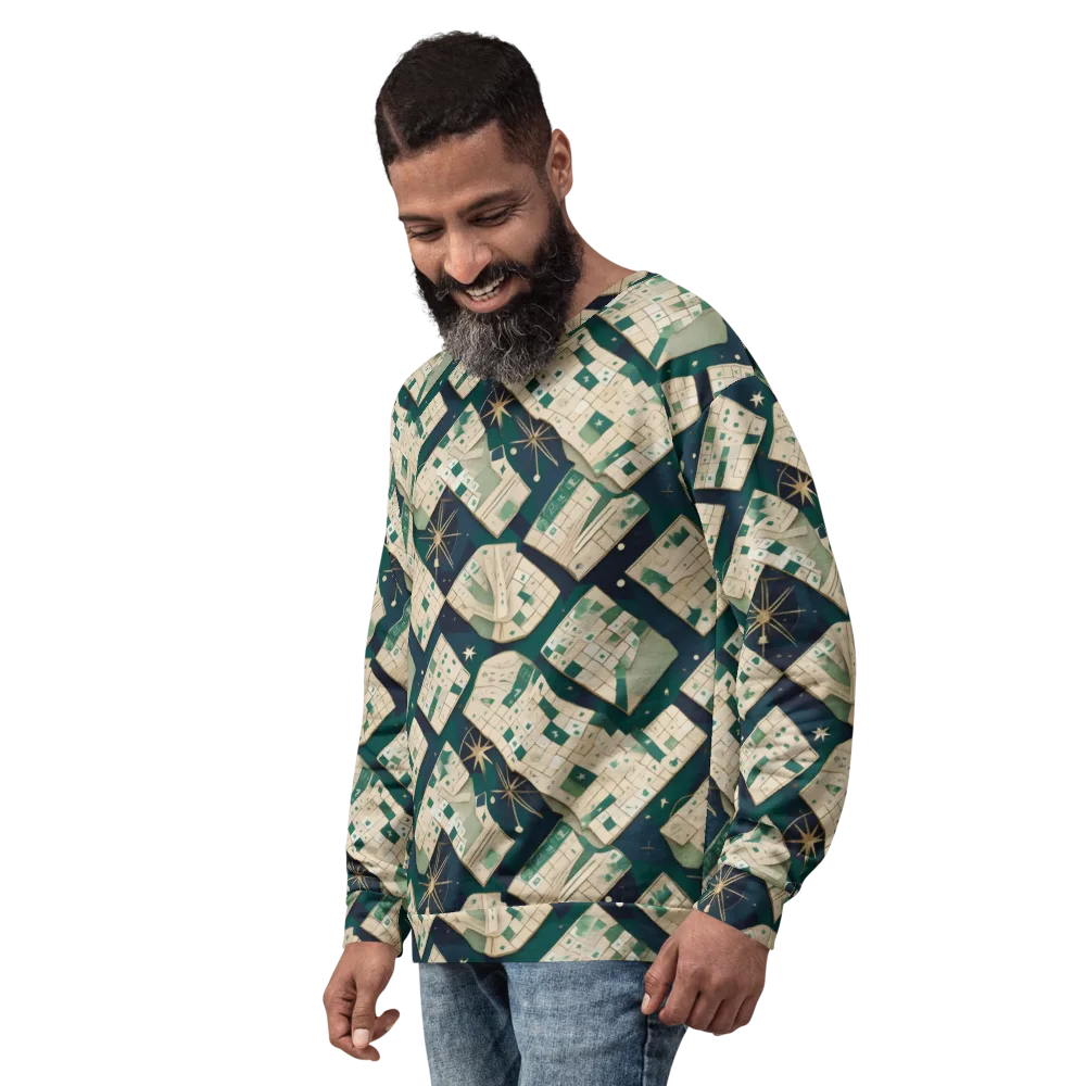 Celestial Cartography on Sweatshirt — Left Front