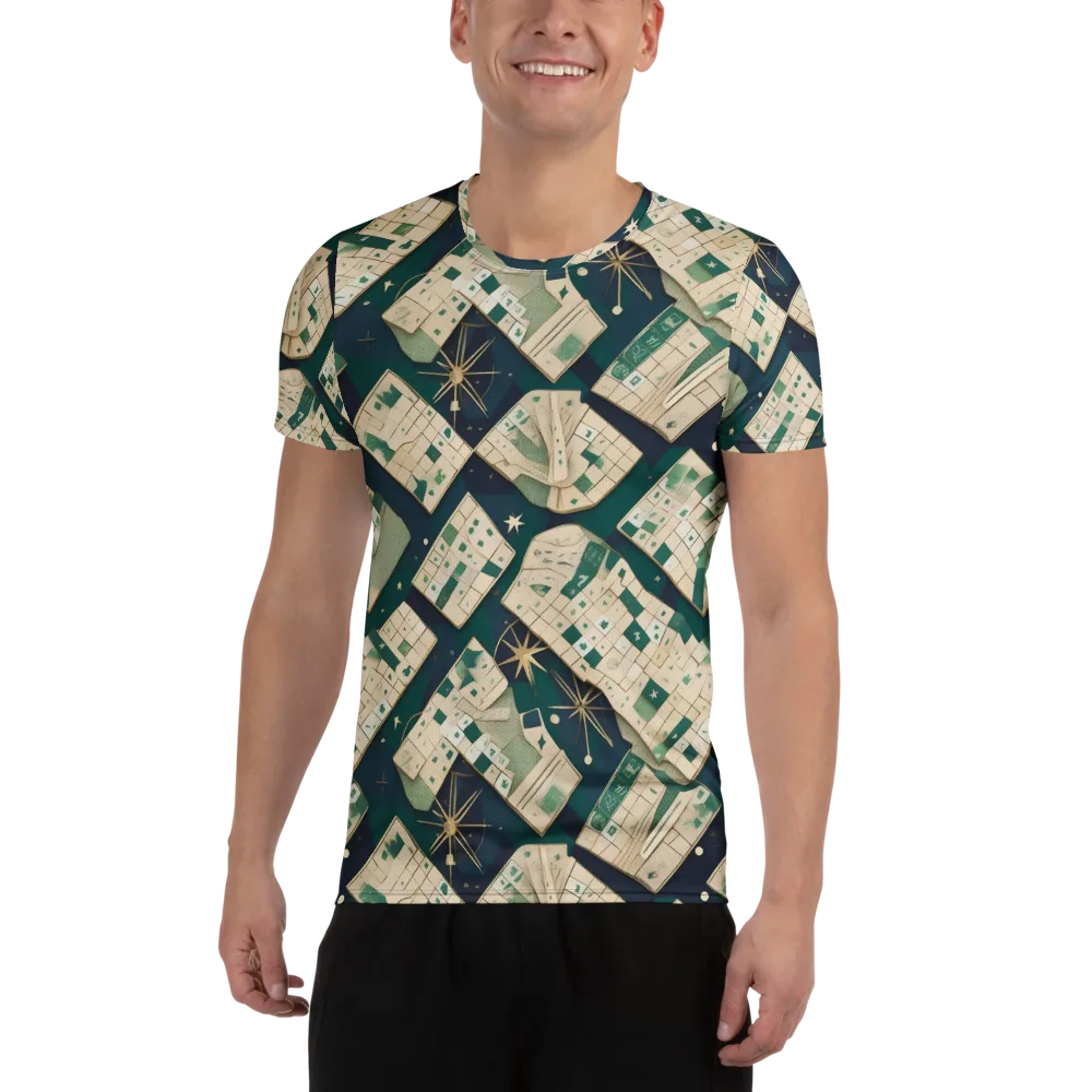 Celestial Cartography on Men's Athletic T-Shirt — Front