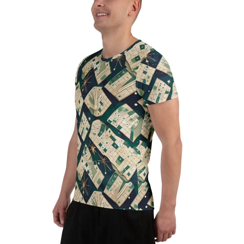 Celestial Cartography on Men's Athletic T-Shirt — Left