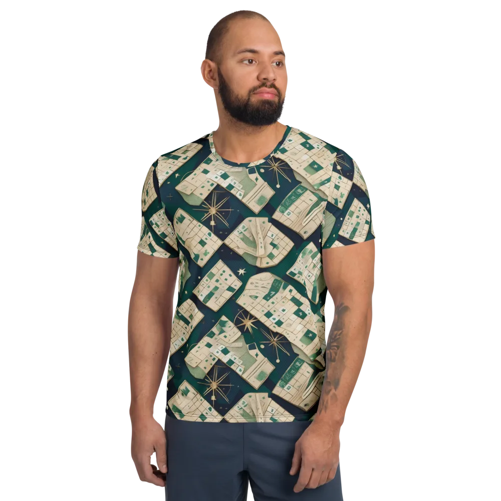 Celestial Cartography on Men's Athletic T-Shirt — Front