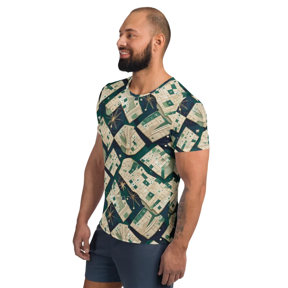 Celestial Cartography on Men's Athletic T-Shirt — Left