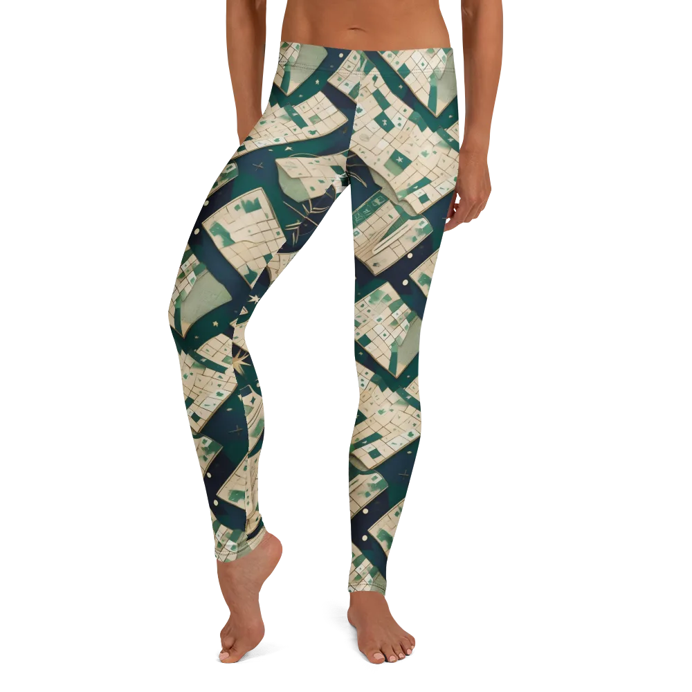 Celestial Cartography on Leggings — Front