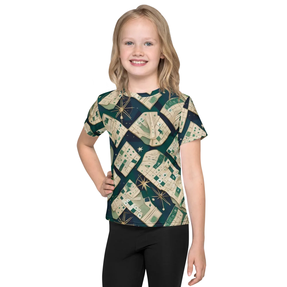 Celestial Cartography on Kids Crew Neck T-Shirt — Front