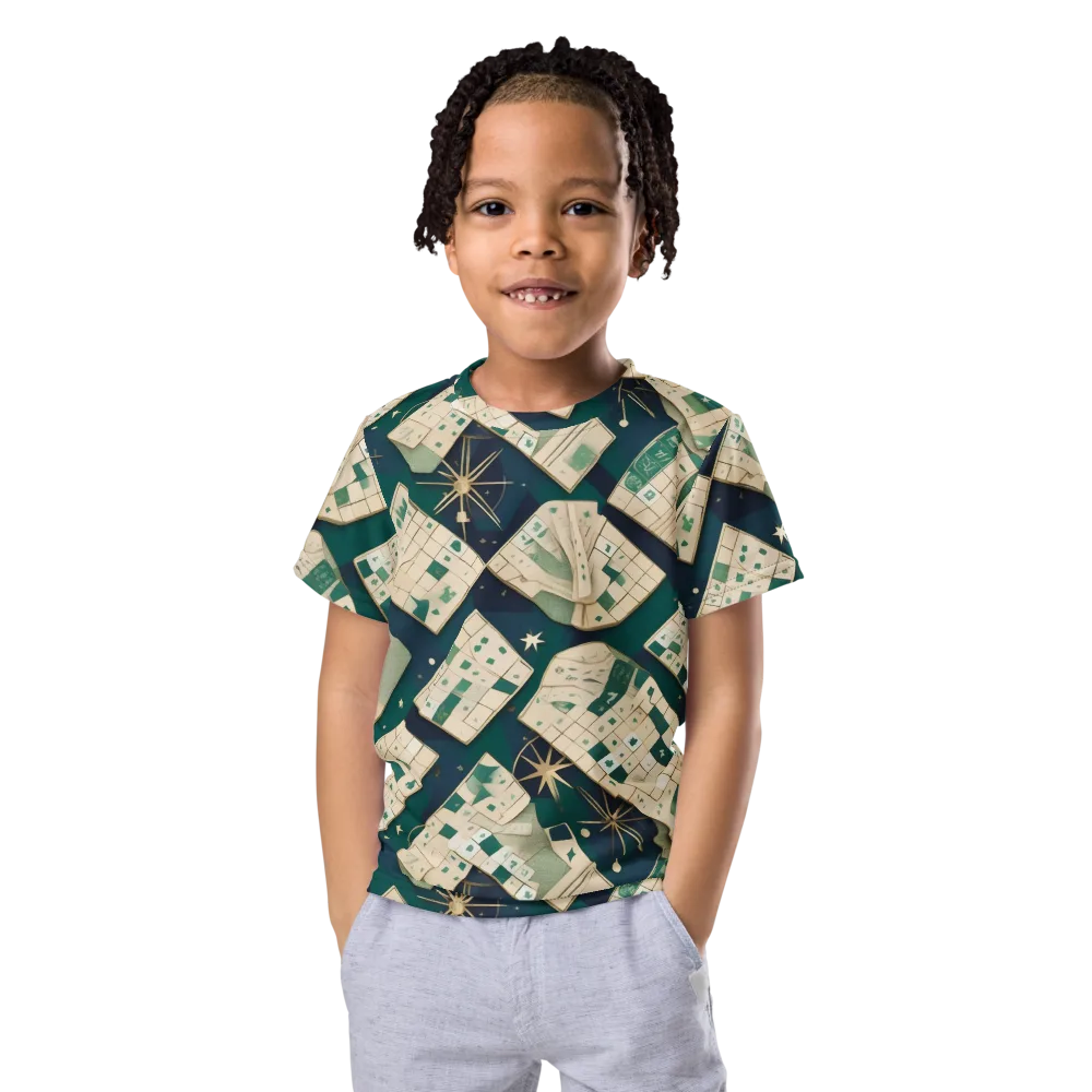 Celestial Cartography on Kids Crew Neck T-Shirt — Front