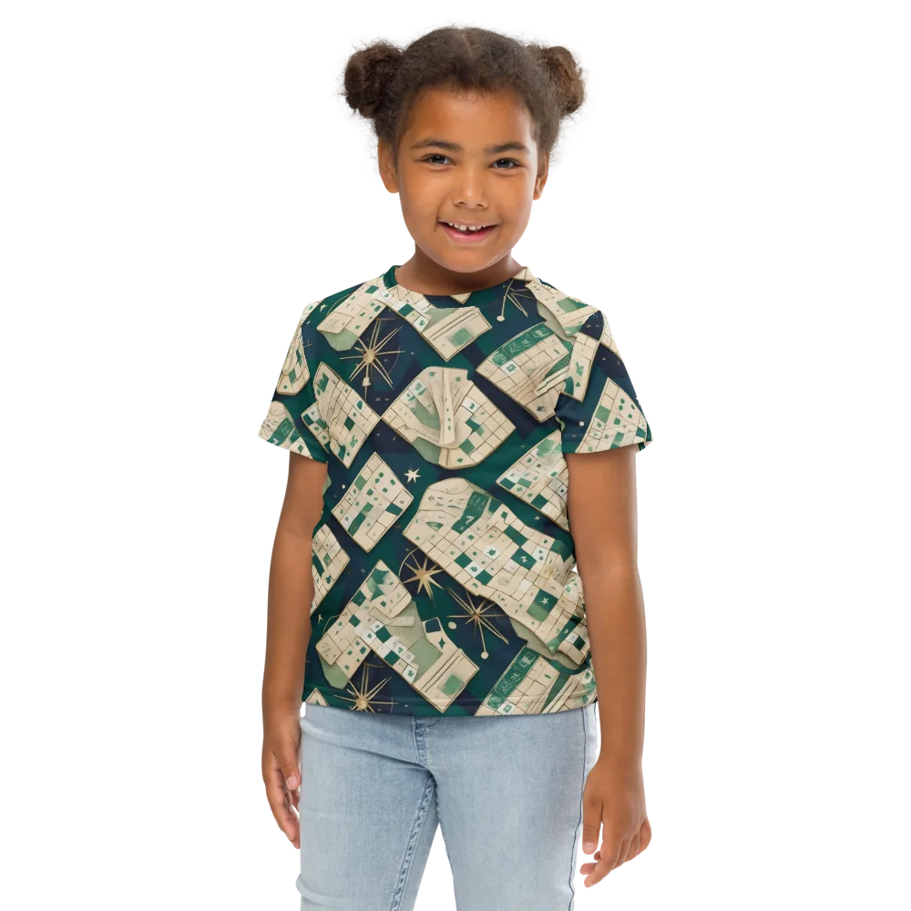 Celestial Cartography on Kids Crew Neck T-Shirt — Front