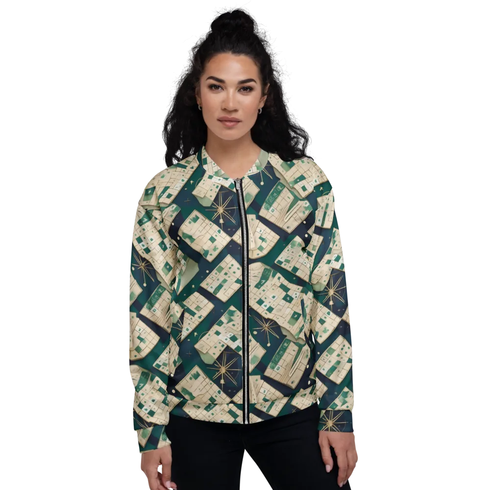 Celestial Cartography on Bomber Jacket — Front