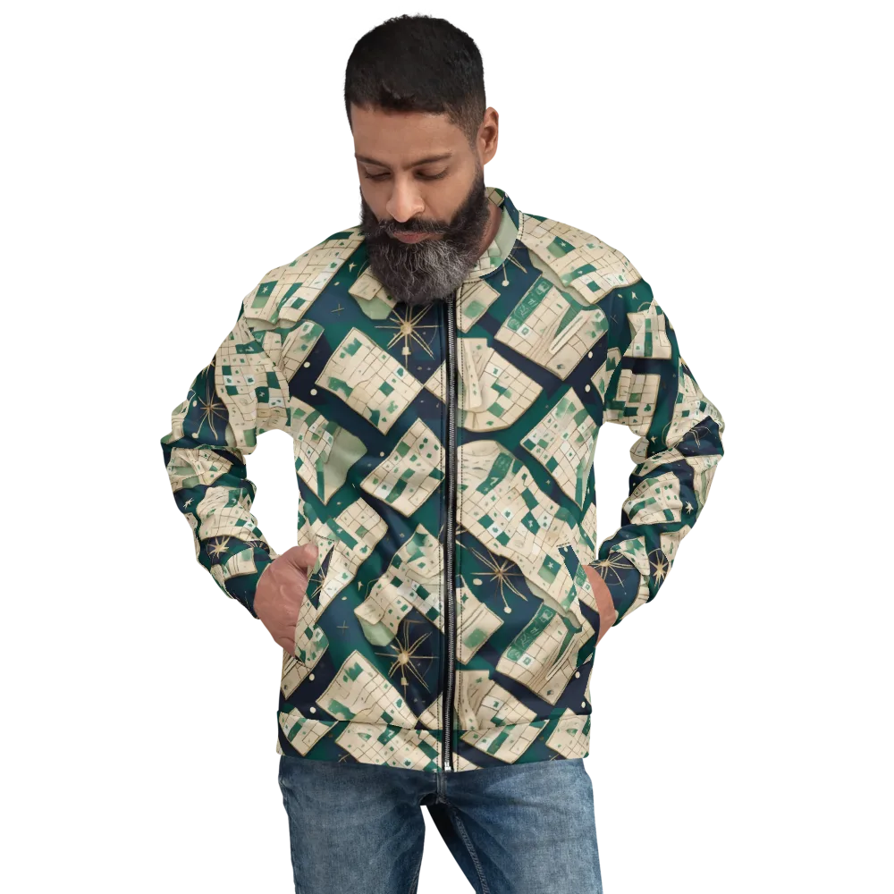 Celestial Cartography on Bomber Jacket — Front