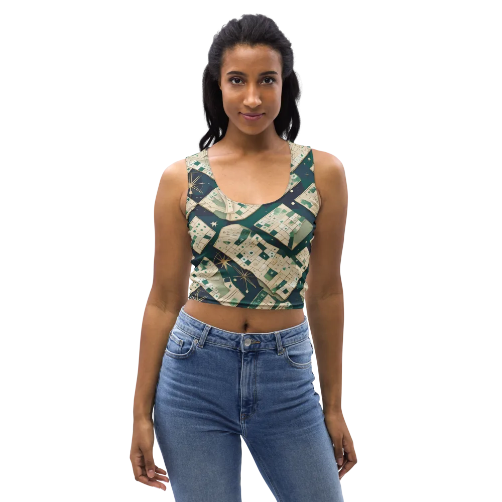 Celestial Cartography on Crop Top — Front