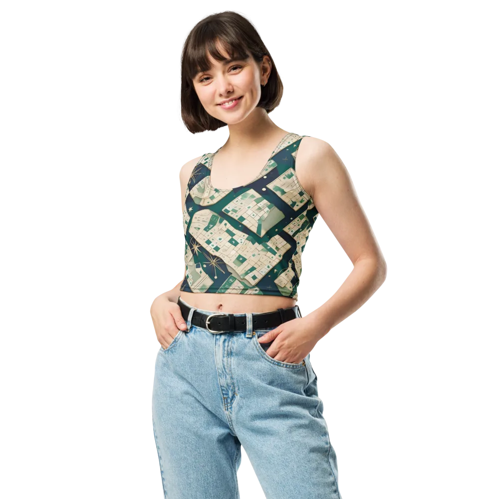 Celestial Cartography on Crop Top — Front
