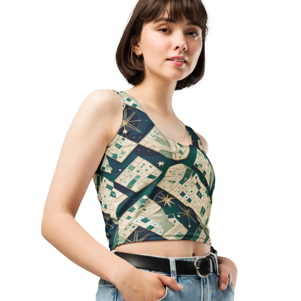 Celestial Cartography on Crop Top — Right Front