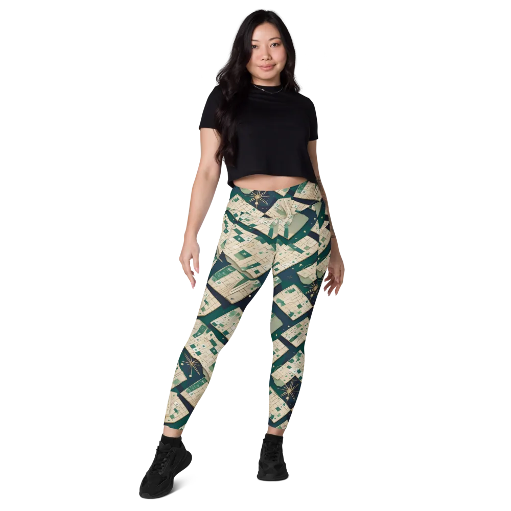 Celestial Cartography on Leggings with Pockets — Front
