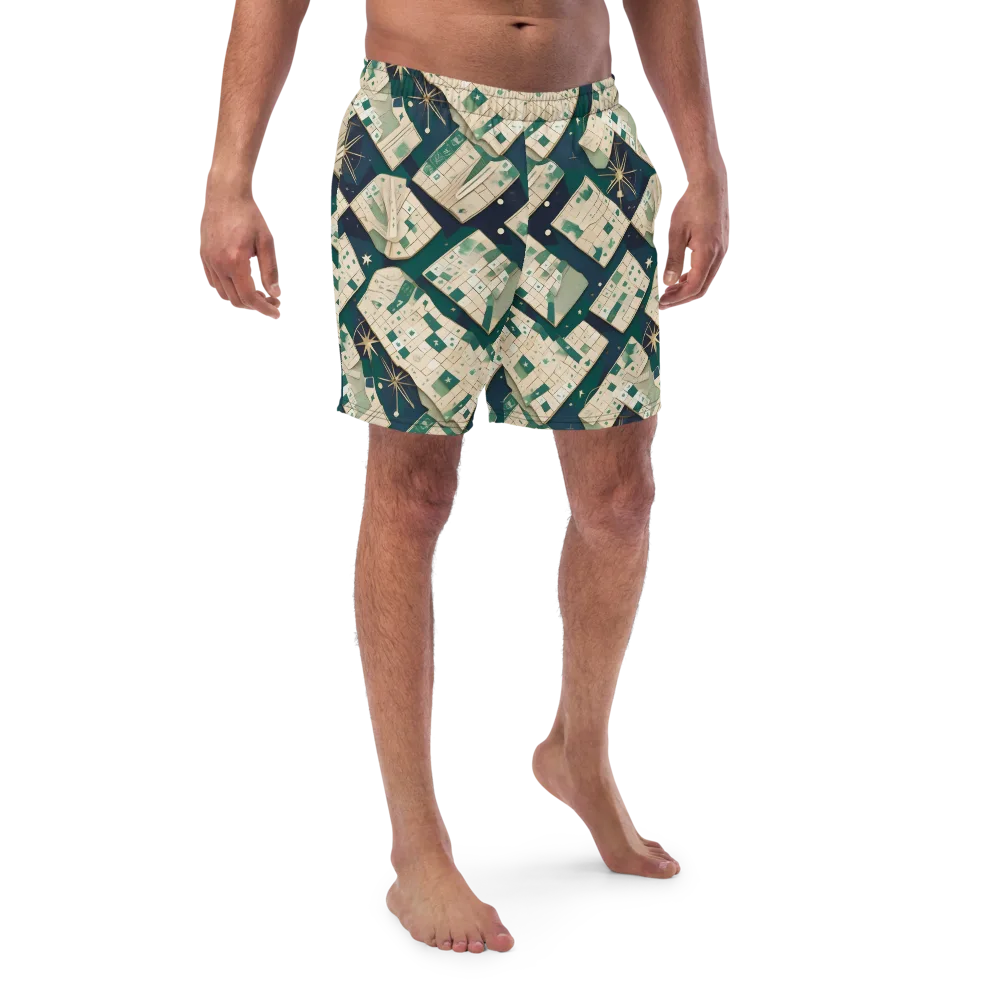 Celestial Cartography on Swim Trunks — Front
