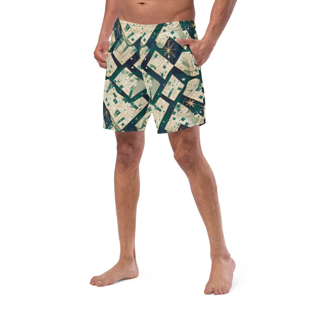Celestial Cartography on Swim Trunks — Left Front