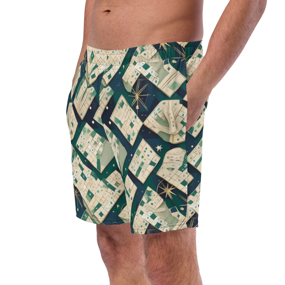 Celestial Cartography on Swim Trunks — Left Front