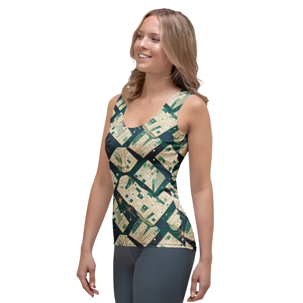 Celestial Cartography on Women's Tank Top — Left Front