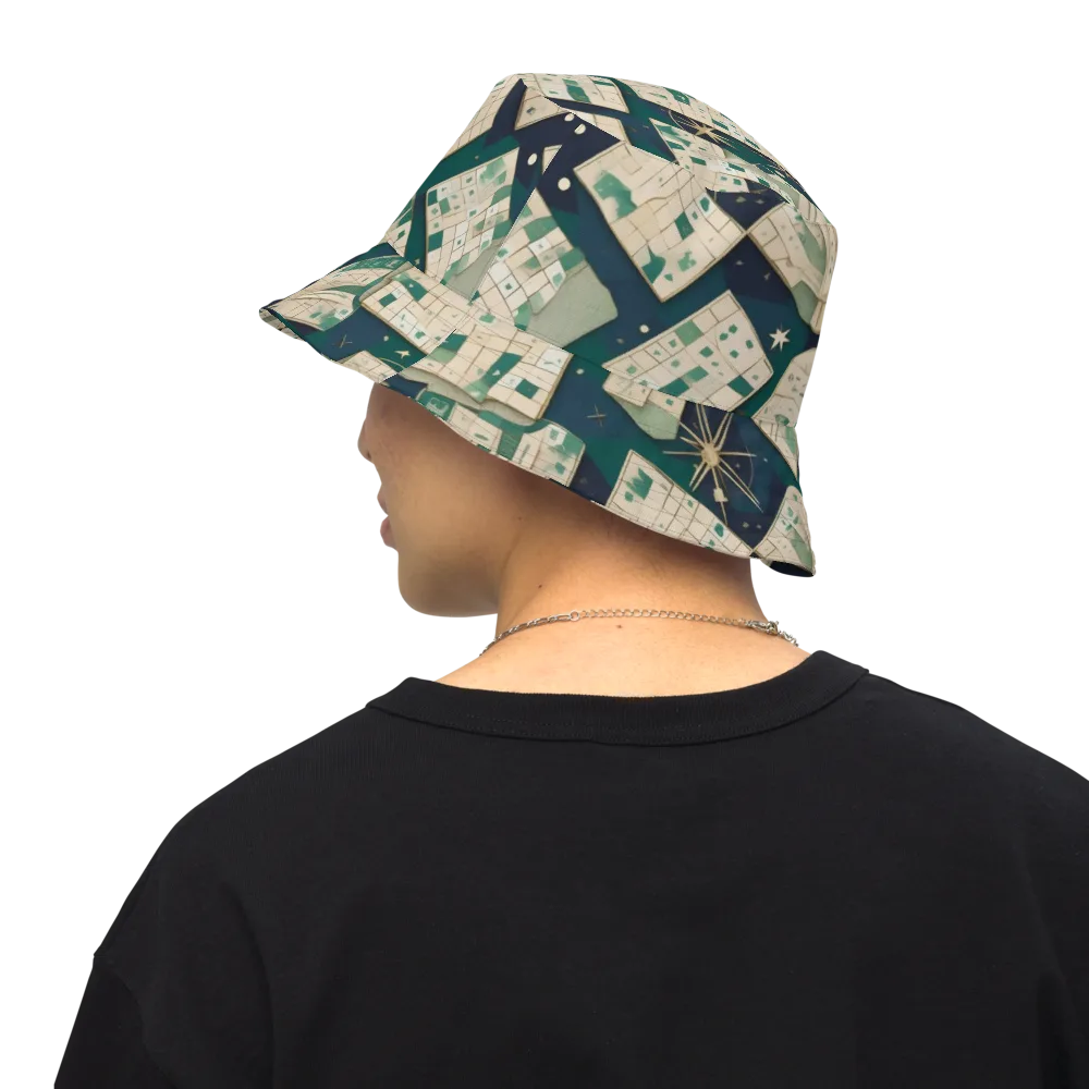 Celestial Cartography on Reversible Bucket Hat — Back Inside