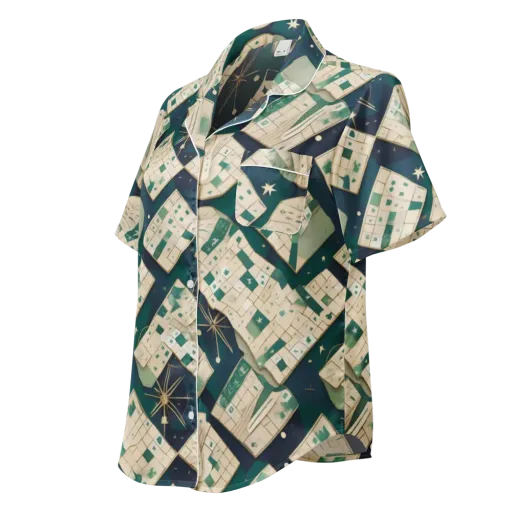 Celestial Cartography on a Women's Short Sleeve Pajama Top