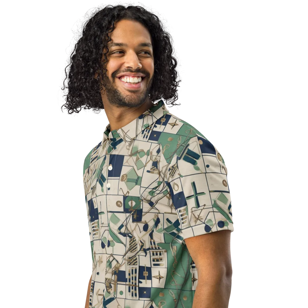 Gilded Toolkit on Men's Slim Fit Polo Shirt — Left Front