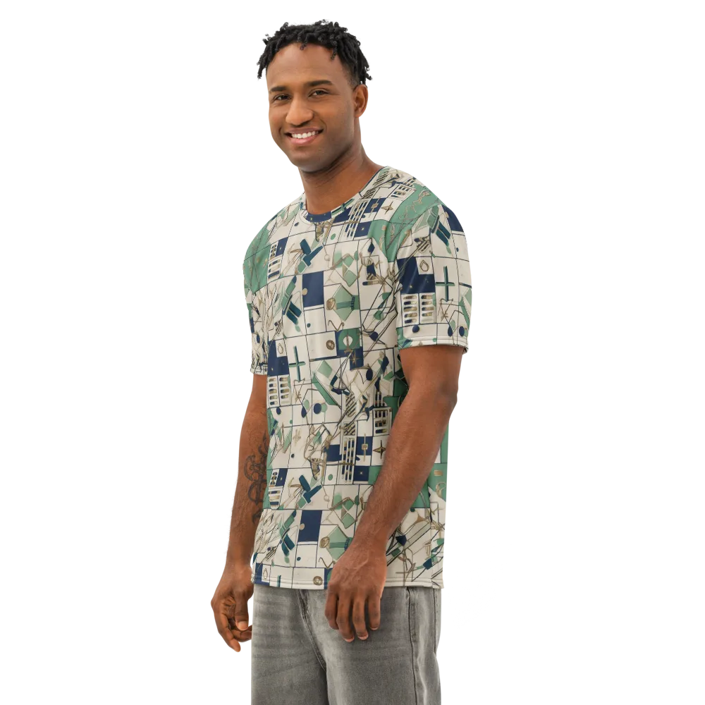 Gilded Toolkit on Men's Cotton Crew Neck T-Shirt — Left Front