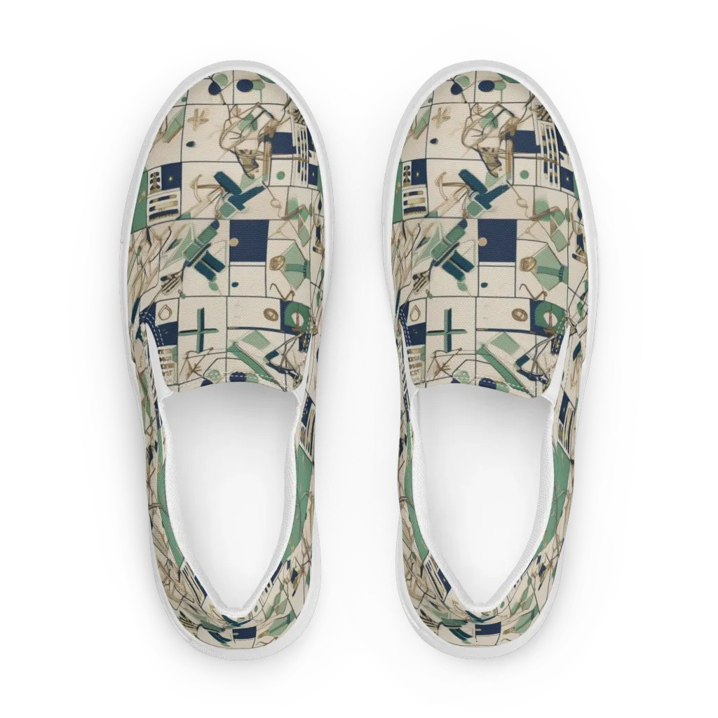 Gilded Toolkit on Men's Slip-On Canvas Shoes — Front