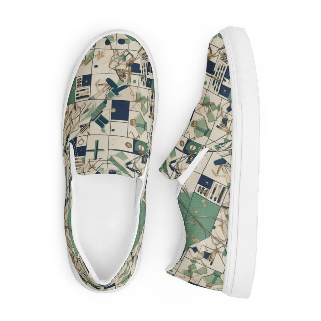 Gilded Toolkit on Men's Slip-On Canvas Shoes — Front
