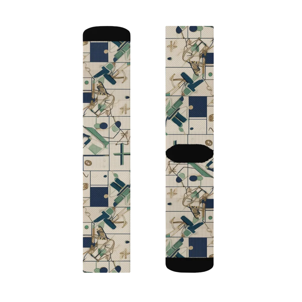 Gilded Toolkit on Socks — Left Sock