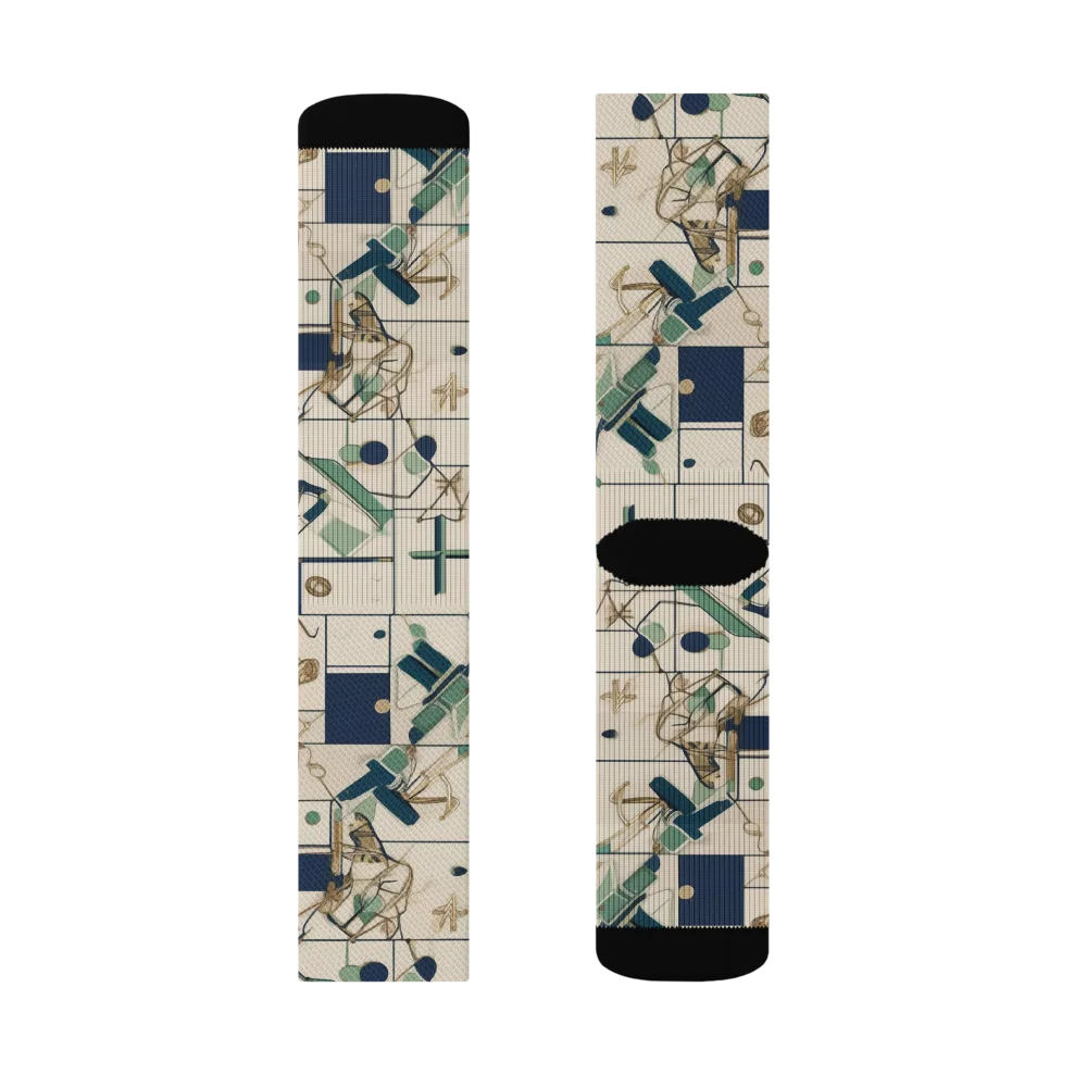 Gilded Toolkit on Socks — Right Sock
