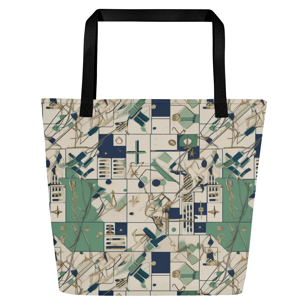Gilded Toolkit on Large Tote Bag W/ Pocket — Front