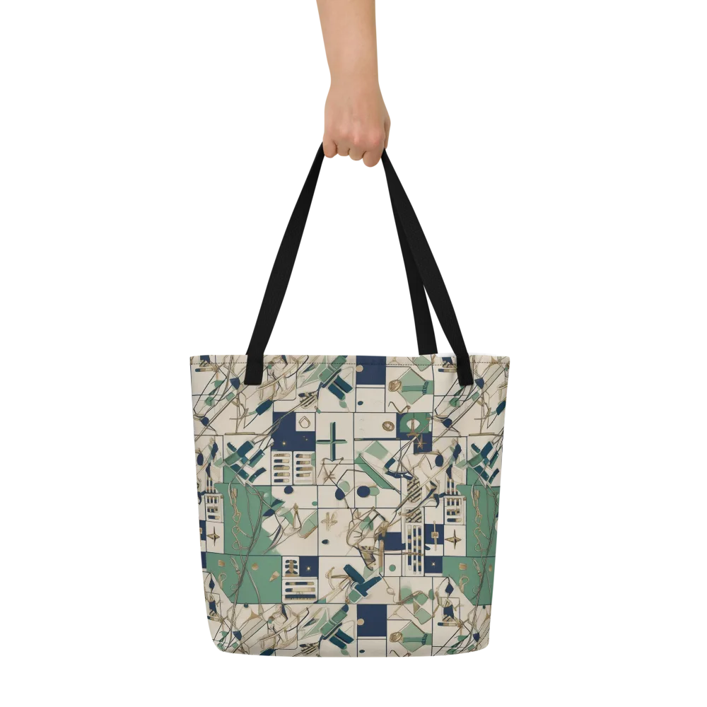 Gilded Toolkit on Large Tote Bag W/ Pocket — Front