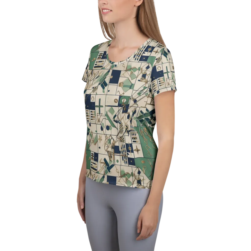 Gilded Toolkit on Women's Athletic T-Shirt — Left