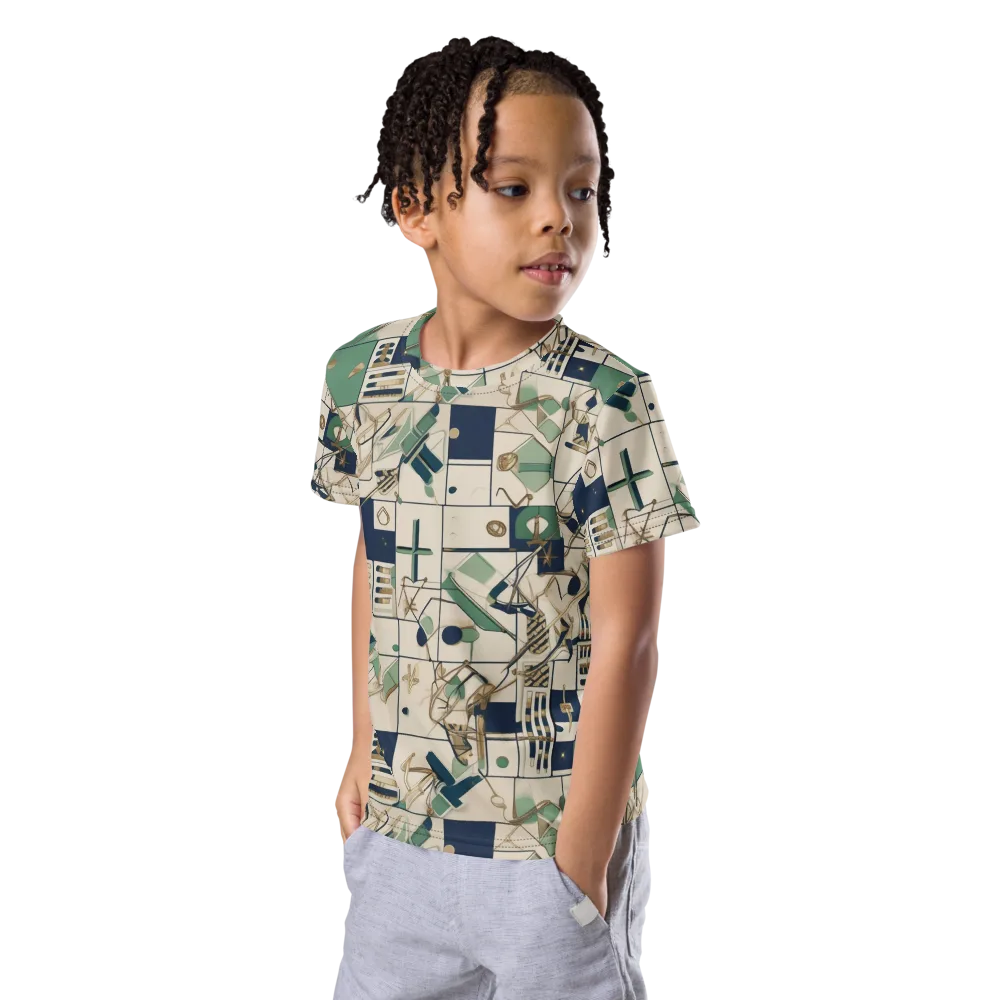 Gilded Toolkit on Kids Crew Neck T-Shirt — Left Front