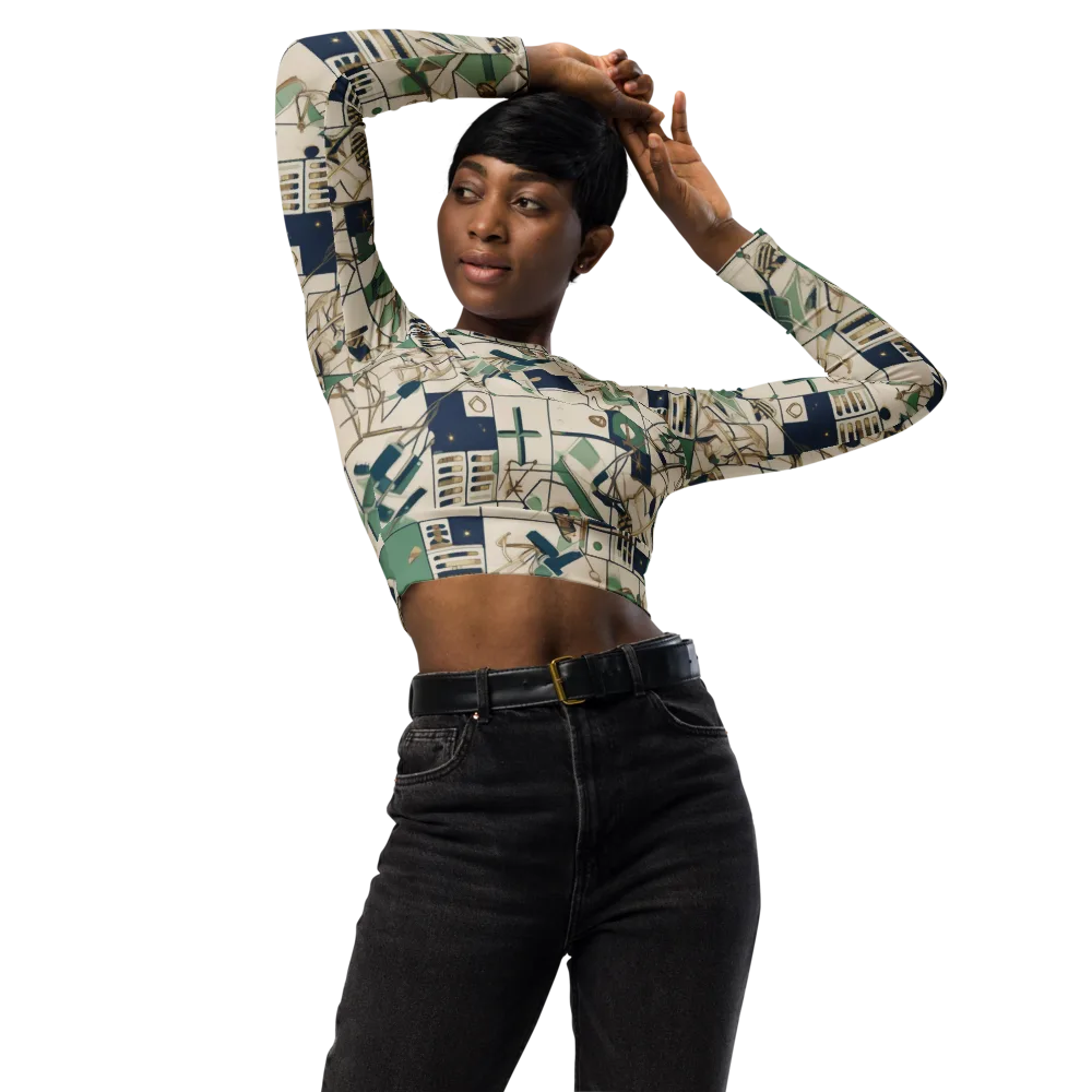 Gilded Toolkit on Long Sleeve Crop Top — Front
