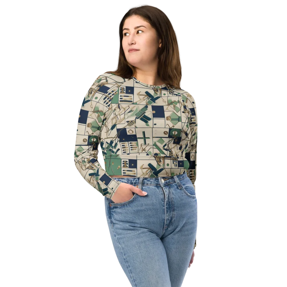 Gilded Toolkit on Long Sleeve Crop Top — Front
