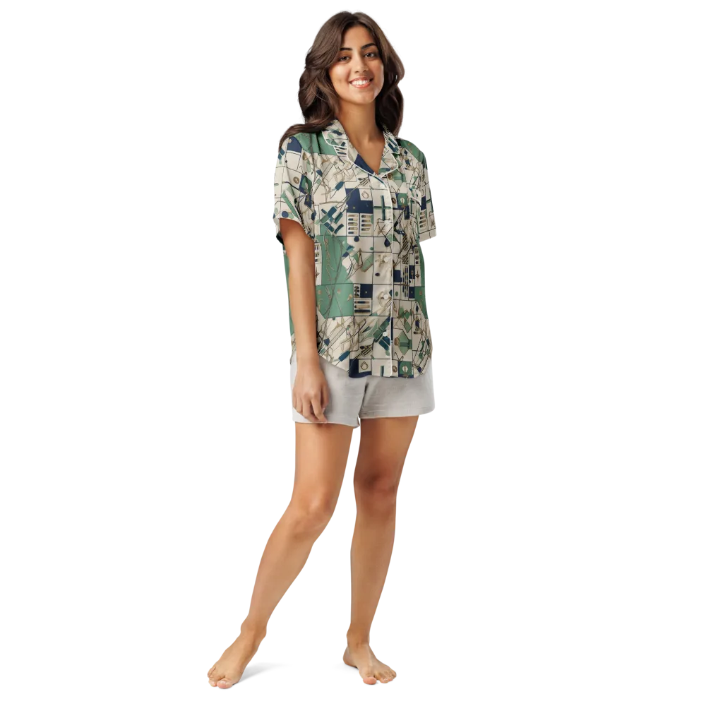 Gilded Toolkit on Women's Short Sleeve Pajama Top — Front